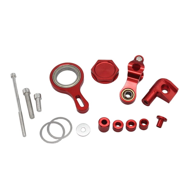 Soporte de montaje del amortiguador de dirección de motocicleta para Yamaha YZF R1 2002-2017 Rojo