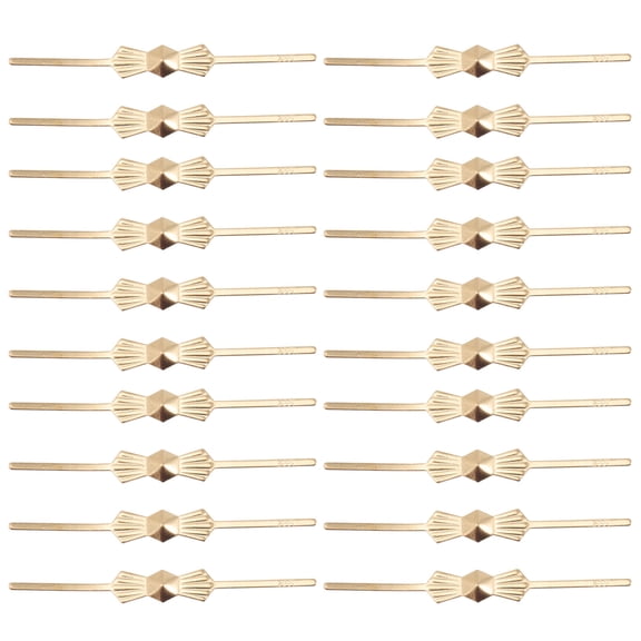 Soimiss 200Pcs Golden Bow Tie Crystal Connectors for Chandelier Clips and Lamp Parts Fastening