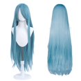 thumbnail image 1 of Peluca UTIEHD para cosplay de anime, 100 cm de largo, color verde azulado, 1 of 6