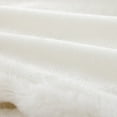 thumbnail image 6 of Faux Fur Rabbit Fleece Cream Throw Blanket , Soft Cozy Throw Blanket for Bed Couch Living Room, Fluffy Home Decor Blankets for Women Fuzzy Blanket 60''X80'', 6 of 8