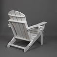 thumbnail image 4 of Adirondack Chair, Outdoor Chair, Folding Chair&nbsp;with Dual Cup Holder, HDPE Composite Folding Design and Wood Texture for Patio, Garden, Deck, White, 4 of 8