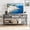 grey, variant on Quadruple-Tube Support - 65 Inch Industrial TV Stand for TVs up to 65 Inches - 3-Tier Open Storage Shelves - Wide Wood Media Console Table for Living Room, Bedroom, or Gaming Room