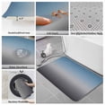thumbnail image 6 of Grey Ombre Bath Mat 3 Piece Bathroom Rug Set, Navy Blue Gray Gradient Modern Abstract Art Non Slip Bath Rug Contour Mat and Toilet Lid Cover, Absorbent Shower Mats Soft Bath Rugs and Mats Sets, 6 of 8