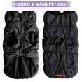 thumbnail image 2 of Gustave Dog Coat Jacket Fleece Lined Warm High Collar Dog Vest Coats Waterproof Windproof Cold Weather Pet Clothes for Small Medium Puppy Dogs - Black, L, 2 of 8