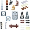 thumbnail image 4 of Bloques de construcción MOC para barandilla  accesorios de ciudad  barandilla  barrera de escalera  barra protectora  castillo  jardín  granja  montaje militar  ladrillo, 4 of 7