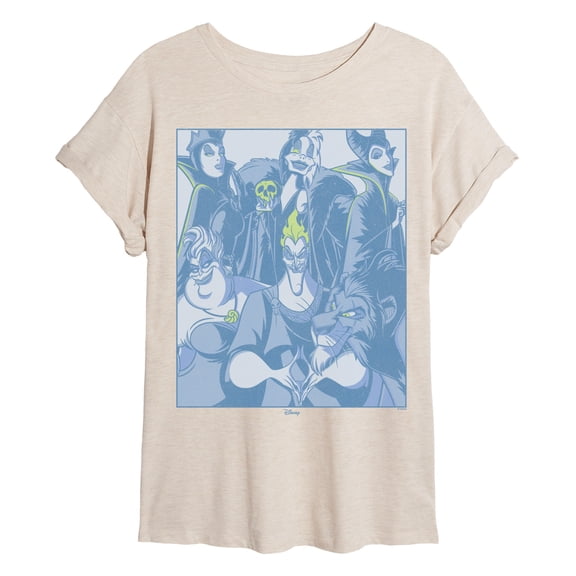 Disney Villains - Tonal Villains Group Relaxed Fit T-Shirt