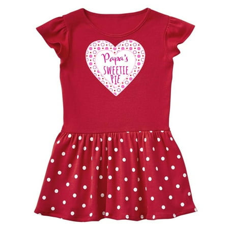 

Inktastic Papa s Sweetie Pie with Pink Hearts Gift Toddler Girl Dress