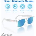 thumbnail image 3 of Gafas de Sol Inteligentes, Bluetooth con Altavoces, Control Táctil y de Voz, Protección UV y Luz Azul, Lentes Espejo Azul, 3 of 7