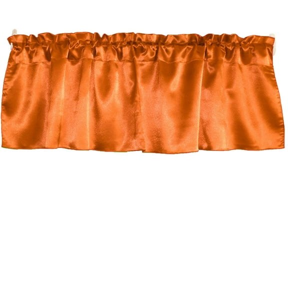 Shiny Smooth Satin Window Valance 58" Wide Orange