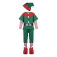 thumbnail image 2 of Disfraces Navidad Disfraz Elfo Navideño para Cosplay Festival Disfraces para Padres E Hijos Hombres Y Mujeres Adultos Disfraz Navidad Verde (masculino 140 Cm) Elfo Verde, 2 of 9