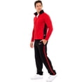 thumbnail image 7 of Notus Men’s Track Suits Set 2 Piece sweatsuits 2-piece set Jogger suit for men jogging suits for men 2 piece Sweatpants Sweat Suits Collar fleece tracksuit Black Red L, 7 of 7
