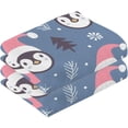thumbnail image 2 of GZHJMY Christmas Cute Penguins Hand Towel Cotton Soft Absorbent Bath Hand Towels Decor, Multipurpose for Kitchen, Hotel, Spa, Yoga, Gym, Set of 2, 2 of 7
