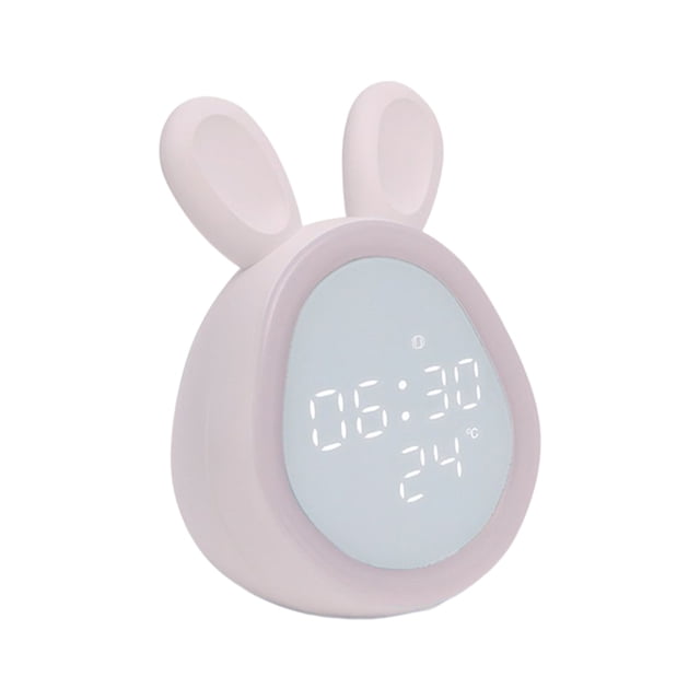 Despertador con luz nocturna Bearachild Recargable Pantalla digital Decoración animal Rosado