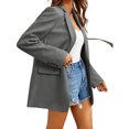 thumbnail image 4 of Long Sleeve Women Solid Color One Button Work Office Lady Blazer Suit, 4 of 5