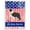 Black, variant on Carolines Treasures BB3323CHF USA Patriotic Black Border Collie Flag Canvas House Size  Large multicolor
