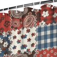 thumbnail image 3 of Pioneer Flower Floral Print Pattern Shower Curtain 84"x72", Bathroom Decorative Shower Curtain Set with 12 Hooks, Waterproof Washable, 3 of 6
