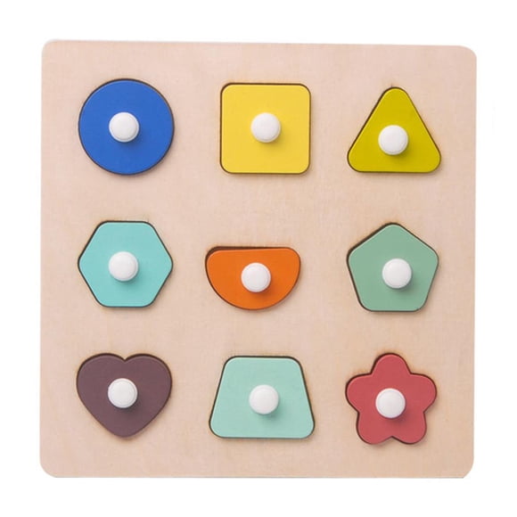 Rompecabezas De Madera Con Formas Para Niños, Juguetes Para Niños Y Niñas, Clasificador De Formas, Rompecabezas Con Forma De Bebé, Reconocimiento De Color, Regalo Educativo Temprano A Juego Vogacara FN007535-02