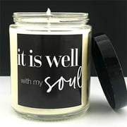 Abba Products 037987 8 oz WTLB-It Is Well-White Gardenia Candle