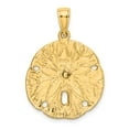 thumbnail image 3 of FB Jewels 14K Yellow Gold Sand Dollar with Dancing Starfish Center Pendant, 3 of 4