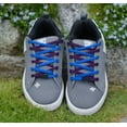 thumbnail image 2 of Easy Tie Shoelaces - Dual colored, learning shoelaces, for teaching with different color tips for kids and teens (54" - Purple / Blue), 2 of 3