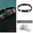 thumbnail image 4 of Minnieouse hecha a mano de varias capas para hombre, brazalete con hebilla de piedra imán de estilo étnico, de cuero, cadena de mano Punk, Ropa, zapatos y accesorios Miscelánea Oro rosa Minnieouse AP017838-03, 4 of 6
