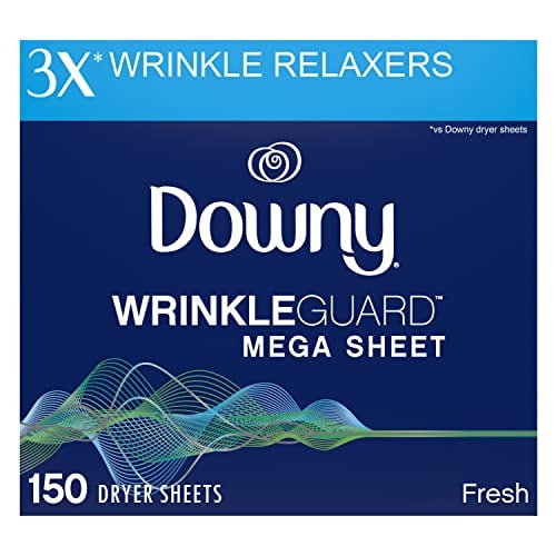 Toallas para secadora Downy WrinkleGuard Fresh Scent 150 hojas