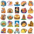 thumbnail image 3 of Pegatinas de dibujos animados de anime de conejillo de indias, capibaras, 50 unidades, PVC, 3 of 3