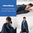 thumbnail image 4 of Manta pesada Huloo Sleep Kids Twin de 2,27 kg (36 × 48 cm), color azul marino, 4 of 5