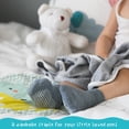 thumbnail image 4 of Debra Weitzner Boys and Girls Toddler Ankle Socks with Grips for 12-36 Months, White, 12 Pairs, 4 of 6