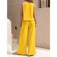 thumbnail image 3 of EASYBRA Women Pants Suit Sleeveless Solid Color Cotton Casual Wear Long Pants Set Sizes S–2XL, 3 of 7