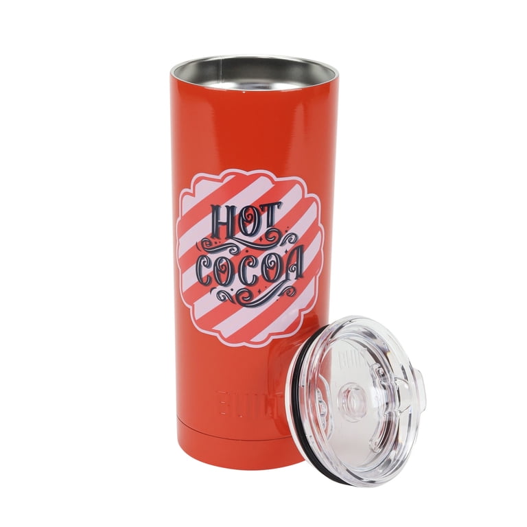 BUILT 20oz Insulated Stainless Steel Tumbler with Straw and Lid, Red -  Walmart.com