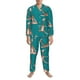 thumbnail image 3 of Balery Giraffes Doing Various Yoga Pijama para Hombre de Dos Piezas con Manga Larga, Conjunto de Dormir y Descanso Suave con Bolsillos-Large, 3 of 7