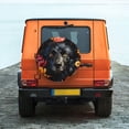 thumbnail image 4 of Haiem Spare Tire Cover , Wheel Cover with Colorful Floral Black Dog printed, Camper Spare Tire Cover Fit for Jeep Wrangler Rv SUV Truck Travel Trailer-14 inch, 4 of 8