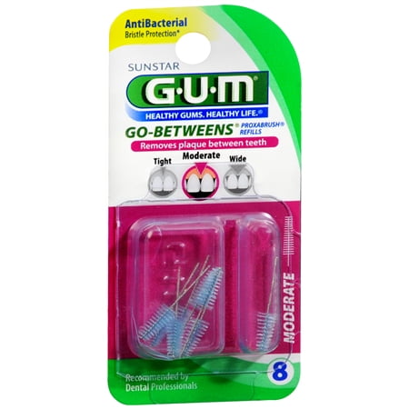Butler G-U-M Proxabrush Refill, Cylindrical 612Rn - 8 Pc , 1