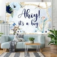 thumbnail image 5 of Blue Floral Ahoy It A Boy Backdrop For Baby Shower, 5 of 5