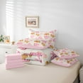 thumbnail image 6 of Homewish Kawaii Pink Xams Tree Bedding Comforter Set 7pcs, Cartoon Gingerbread Man Queen Bedding Sets, Merry Christmas Reversible Queen Sheet Sets, Luxury Bedroom Decor, 6 of 8