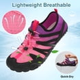 thumbnail image 5 of Barerun Unisex Water Shoes Quick-Dry Barefoot Aqua Socks, Wide Platform Closed Toe,PinkPurple,8.5 Women/7 Men, 5 of 10