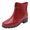 Red, variant on jovati Punk Style Ankle Rain Boots Women Non-Slip Rain Boots Outdoor Rubber Water Shoes