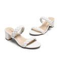 thumbnail image 3 of DREAM PAIRS Women's Two Braided Strap Low Heels for Women Open Toe Block Chunky Heels Sandals Holiday Party Wedding Dress Pumps Shoes, 3 of 7
