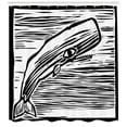 thumbnail image 3 of Whale Shower Curtain, Woodcut Style Illustration of a Marine Mammal Vintage Stripy Frame Composition, Fabric Bathroom Set with Hooks, 69W X 84L Inches Extra Long, Black and White, by Ambesonne, 3 of 3