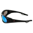 thumbnail image 4 of Hurricane Eyewear 2 Pairs of Category 5 Jet & Water Ski Sunglasses to Goggles Hybrid Black Frames w/Blue Mirror & Driving Mirror Lenses, 4 of 7