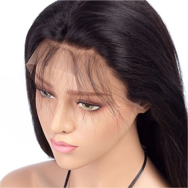 22 inches Lace Front Wigs Long Straight Black Hair Wigs for  display picture 3
