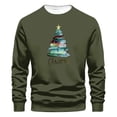 thumbnail image 1 of Sudaderas sin capucha para hombre, estilo casual, a la moda, con cuello redondo, estampado, de manga larga, blusas de manga larga y cuello redondo, blusas de poliéster para hombre, 1 of 4
