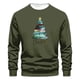thumbnail image 1 of Sudaderas sin capucha para hombre, estilo casual, a la moda, con cuello redondo, estampado, de manga larga, blusas de manga larga y cuello redondo, blusas de poliéster para hombre, 1 of 4