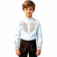 thumbnail image 3 of Kiijoy Boys Western Long Sleeve Cowboy Shirt Casual Button Down Shirt Top, 7-8 Years, 3 of 3