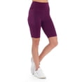 thumbnail image 2 of BSP Women's Active High Waist Biker Shorts With Mesh Panel & Pockets, 2 of 4
