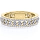 thumbnail image 1 of JeenMata Alianza de Boda de Eternidad con Moissanita de Talla Brillante Redonda de 0,75 Quilates con Doble Pavé Chapada en Oro Amarillo de 18 K sobre Plata, 1 of 6