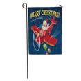 thumbnail image 1 of SIDONKU Red Airplane Santa Plane Christmas Retro Fun Character Vintage Happy Garden Flag Decorative Flag House Banner 28x40 inch, 1 of 2