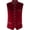 Red, variant on Men's Oktoberfest Vest, Sleeveless Stand Collar Top, Solid Color Stage Performance Costume For Beer Festival & Bar Party Green S