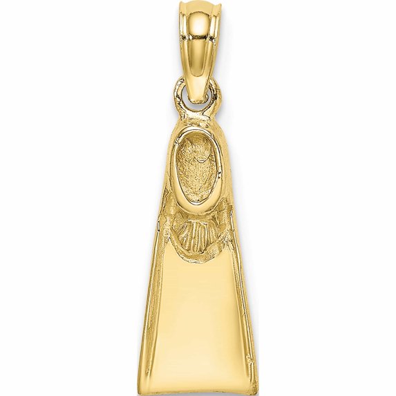 10K Yellow Gold Scuba Flipper Charm (21.1 X 6.7) Made In United States -Jewelry By Sweet Pea